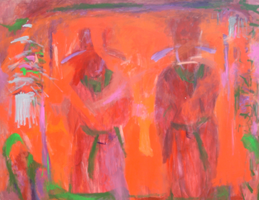 陳文石「深根傳統文化期」畫作。圖／陳文石