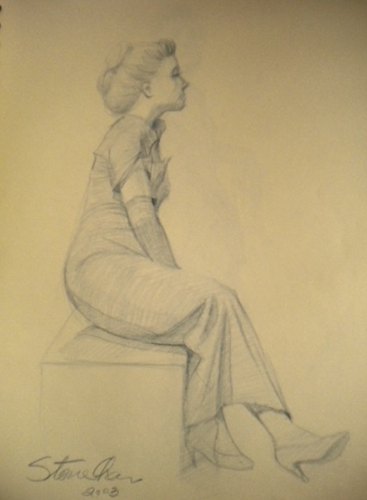 陳文石初到美國的畫作。圖／陳文石