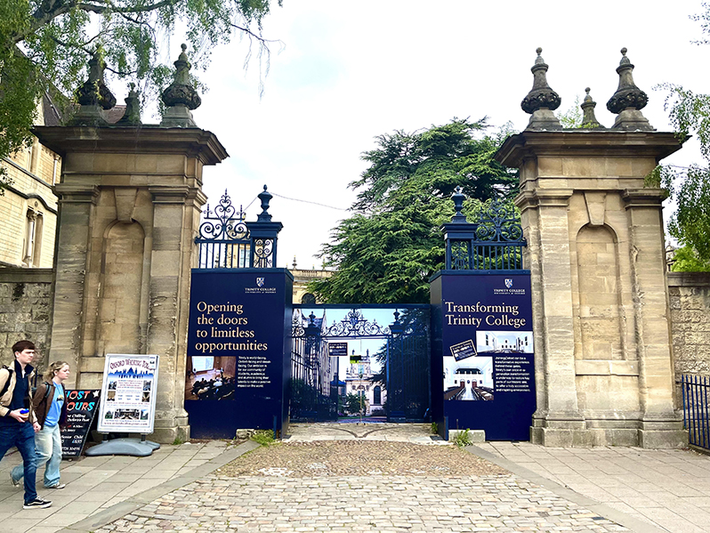 牛津大學三一學院（Trinity College）。田牧攝影與提供。