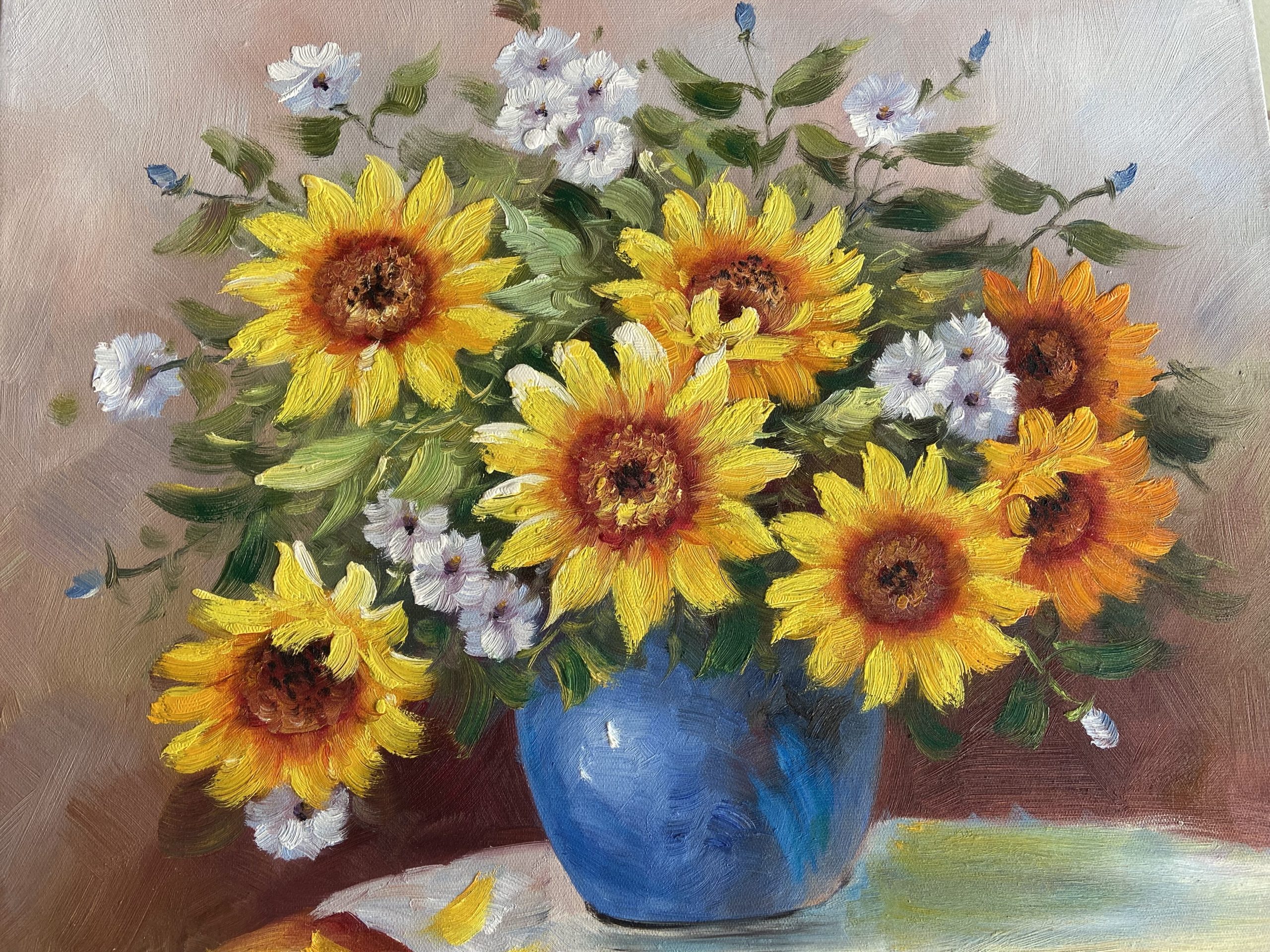 李麗珍作品《向著陽光向著太陽走》（圖片提供∕台北市大都會油畫家協會）