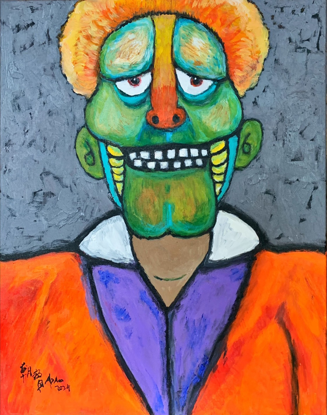 陳朝寶壓克力油彩人物作品。（圖片∕畫家提供）