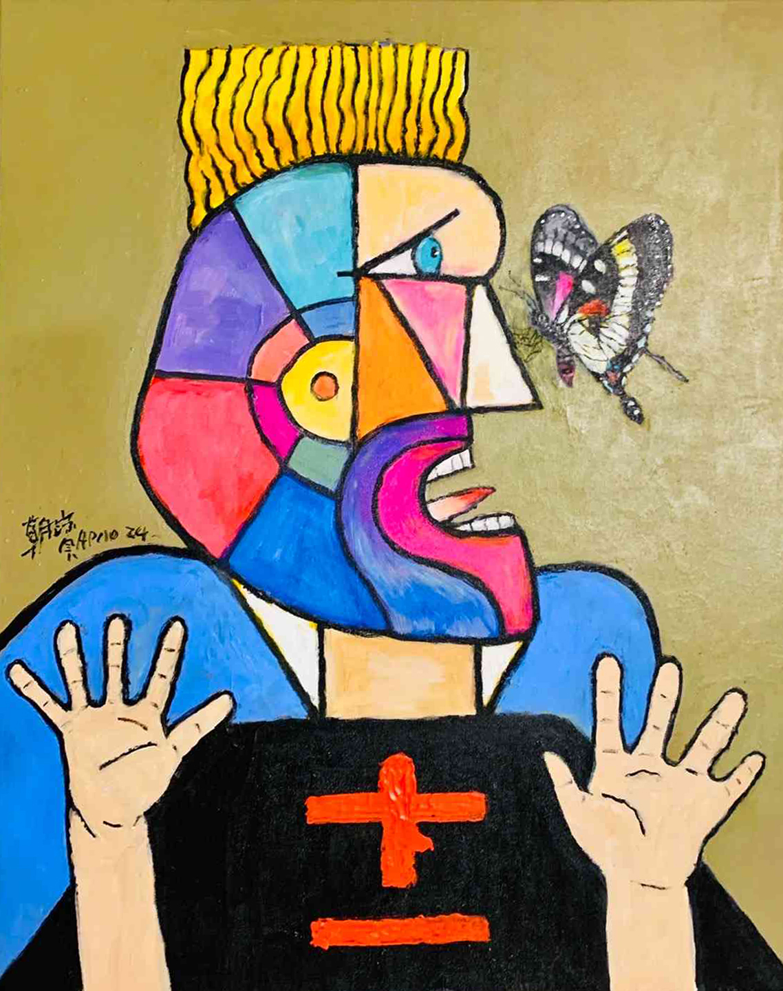 
陳朝寶壓克力油彩人物作品。（圖片∕畫家提供）