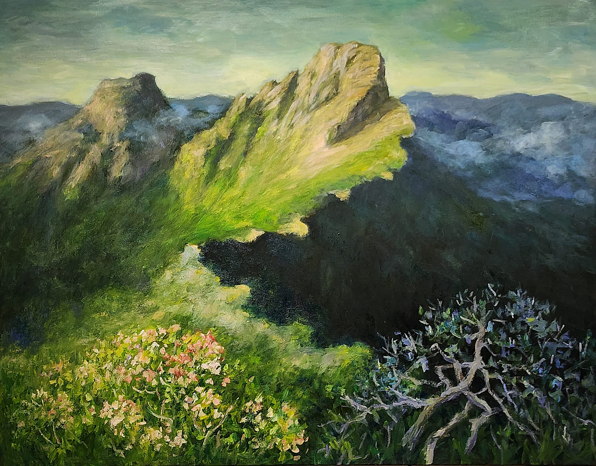 許宜家油畫作品《玉山》