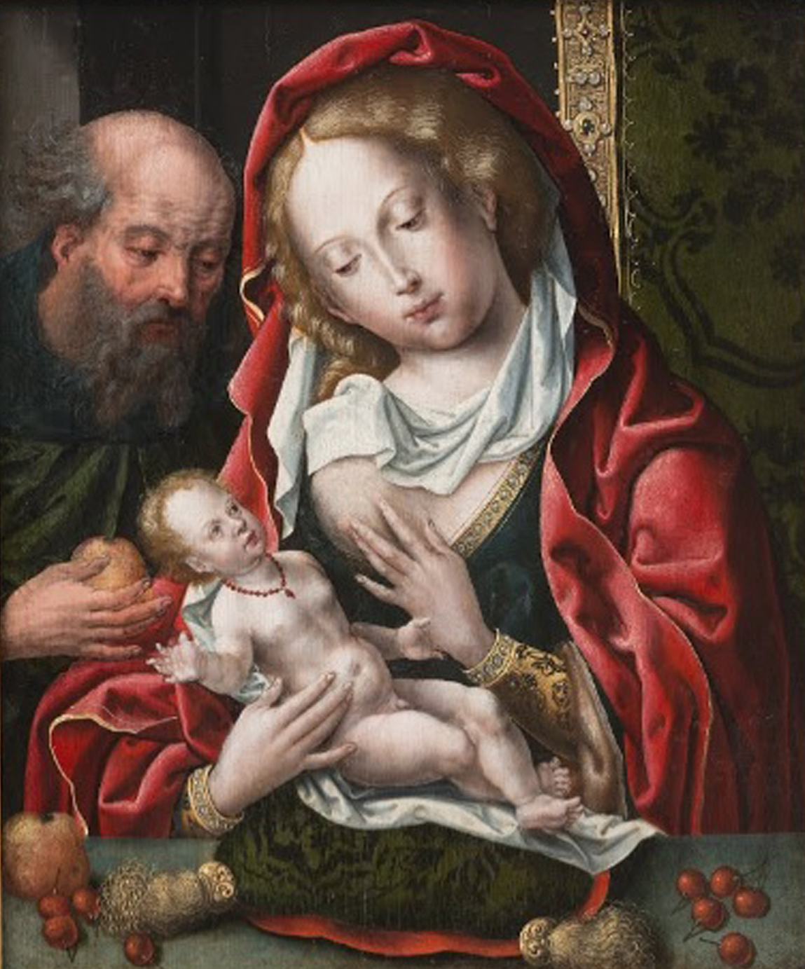 彼得•庫克•範•阿爾斯特約1525年創作的《神聖家族》。（圖翻拍自網路）