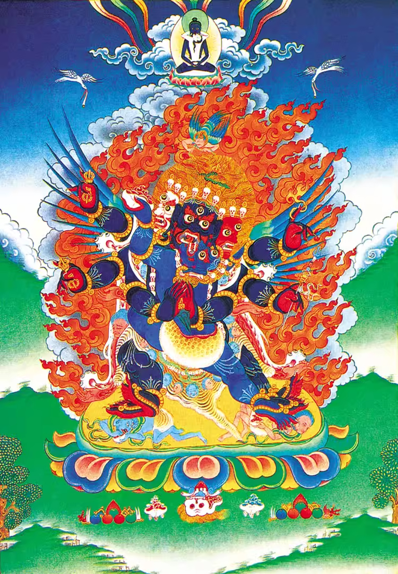 噶瑪黑魯嘎（金剛薩埵的忿怒相）化身為「普巴金剛」。（圖翻拍自拍賣網站）