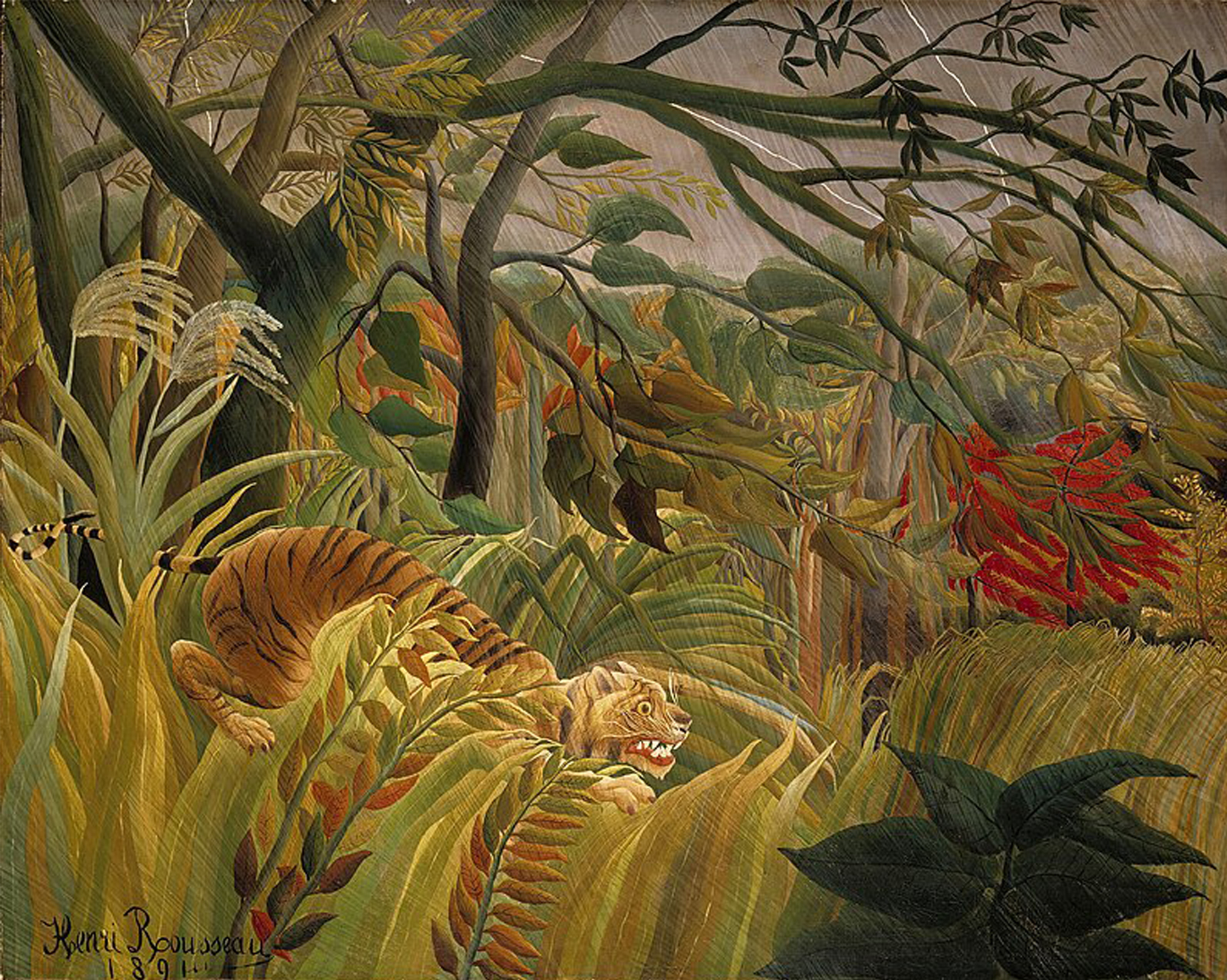 法國後印象派畫家亨利•盧梭，作品具有很高的藝術品質。（圖翻拍自網路）