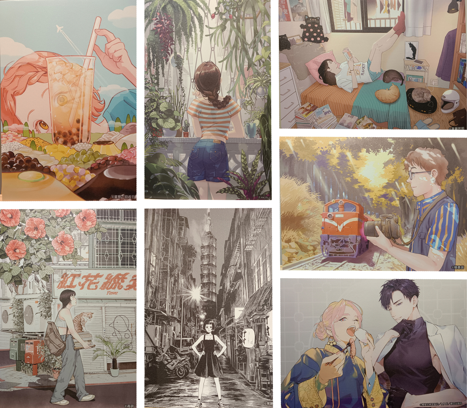 「BLOSSOM台漫満開．百花繚乱」臺灣漫畫家參展作品。（攝影∕記者鄭松維）