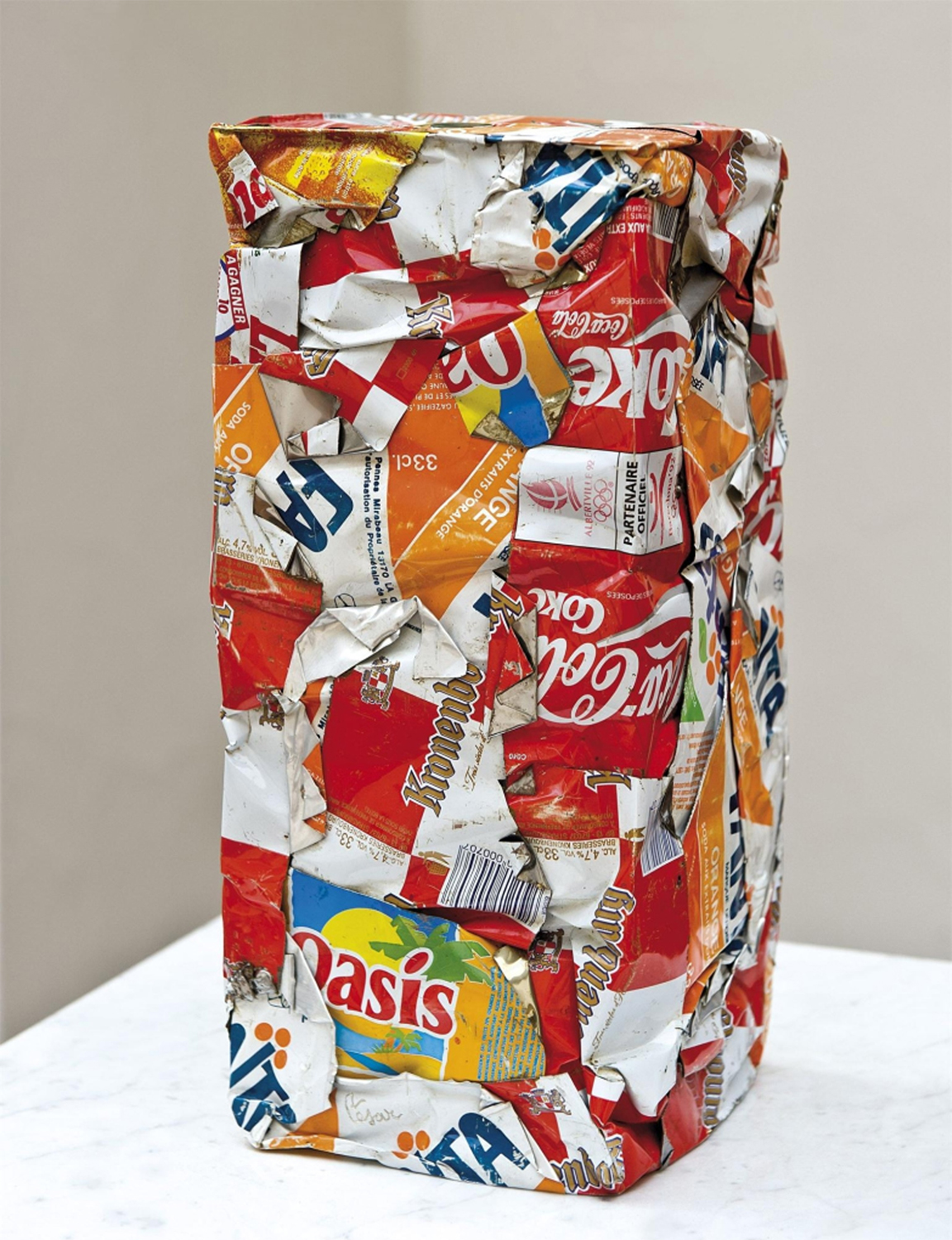 法國雕塑家凱薩•巴爾達奇尼作品《壓縮》。（圖翻拍自網路）