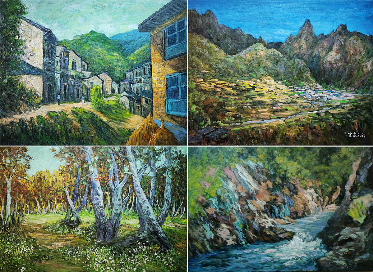 木、火、土、金、水元素和類似圖像相契合。（圖片提供∕油畫家許宜家）