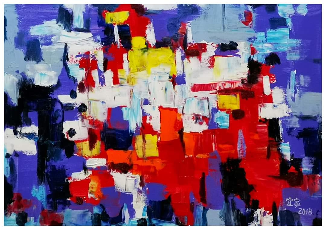 紅色給人活力、熱情的感覺。（圖片提供∕油畫家許宜家）