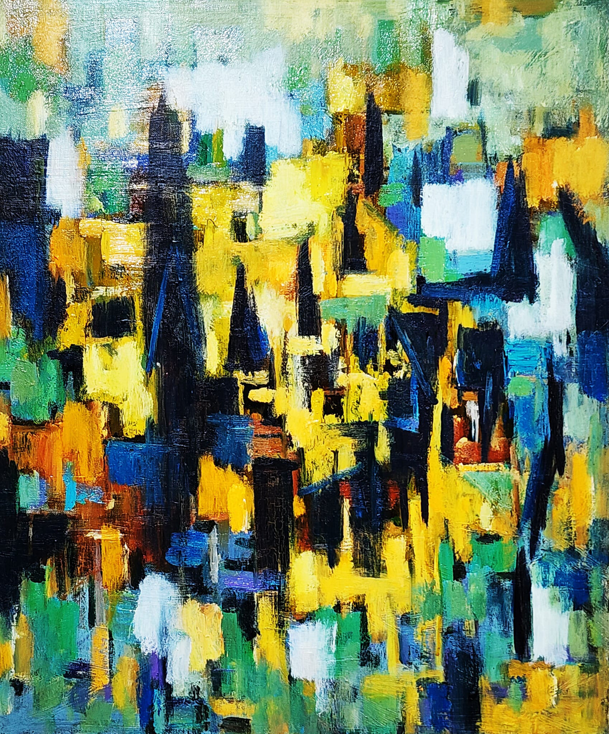 黃色使人聯想到陽光，給人高尚、溫暖的感應。（圖片提供∕油畫家許宜家）